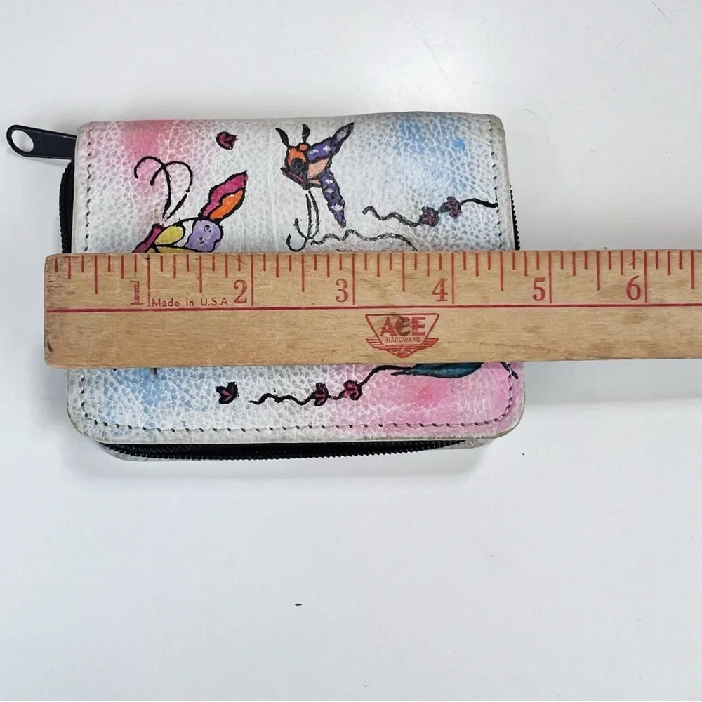 Anushcka Hand Painted Butterfly Zip around Wallet